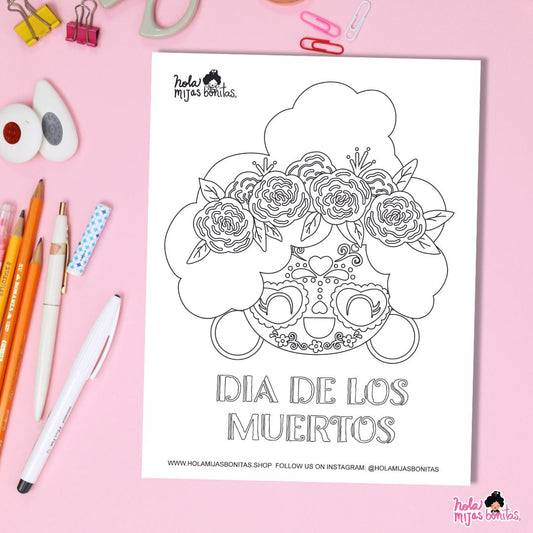 Sugar Skull Mijas Claudia Coloring Page