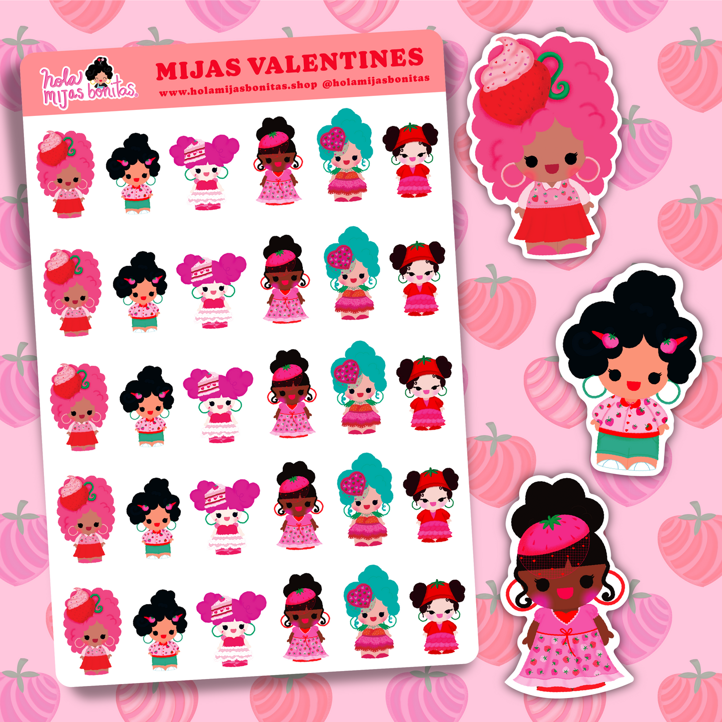 Valentines MIJAS Small Size Sticker Sheet