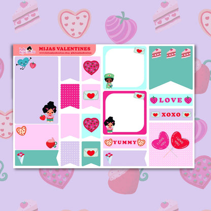 Hola Mijas Bonitas Valentines Stickers Sheet Bundles
