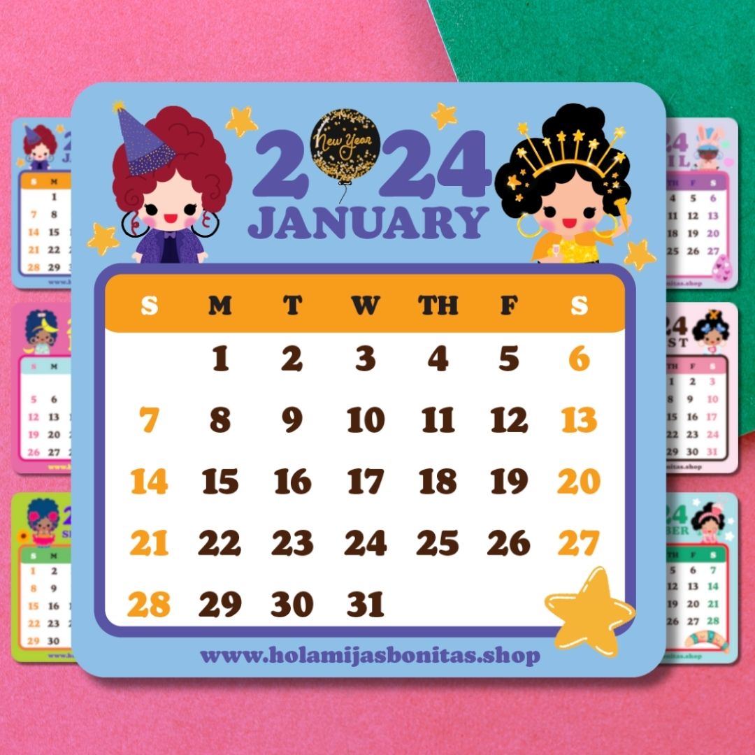 2024 Mini Calendar Stickers – Haileydayz