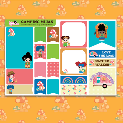 Camping Mijas Stickers Sheet Bundles