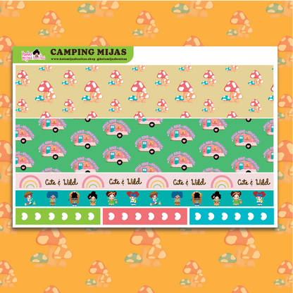 Camping Mijas Stickers Sheet Bundles