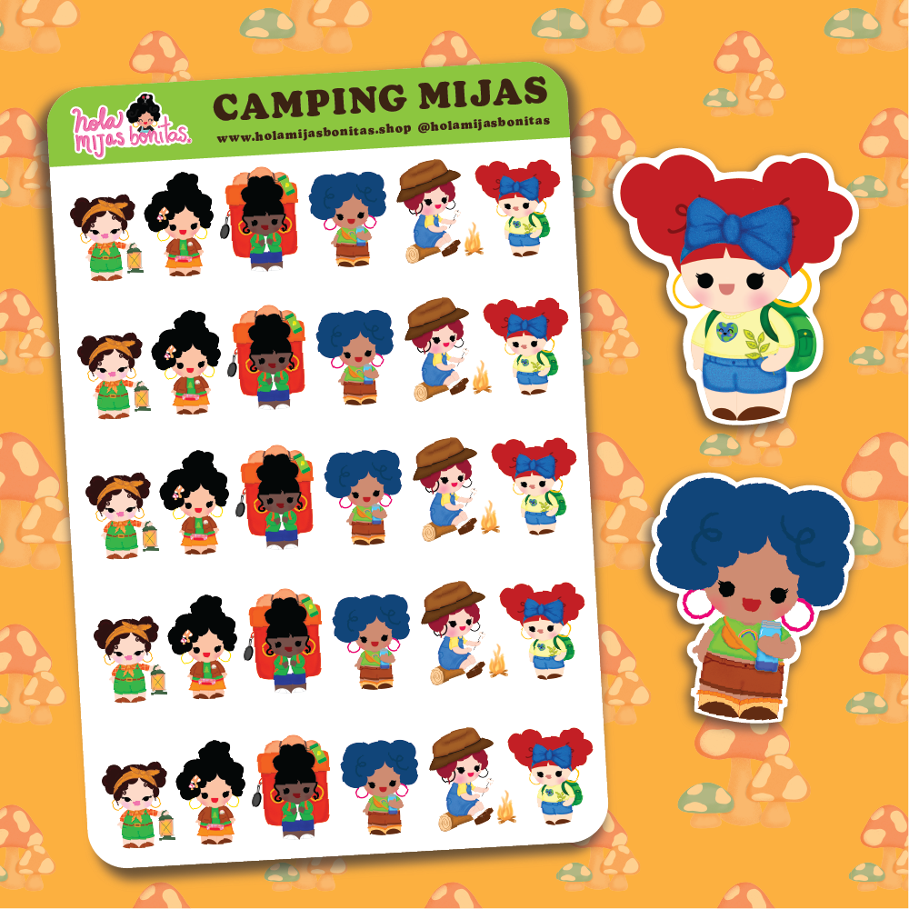 Camping Mijas Small Sticker Sheet