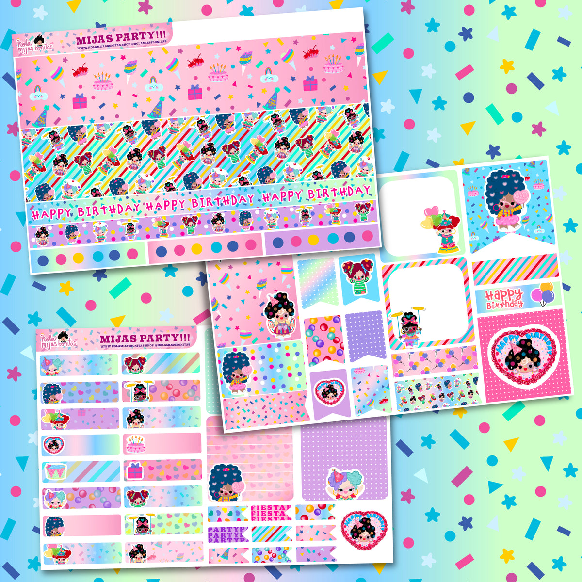 HMB Mijas Party Planner Sticker Sheets Bundles – Hola Mijas Bonitas