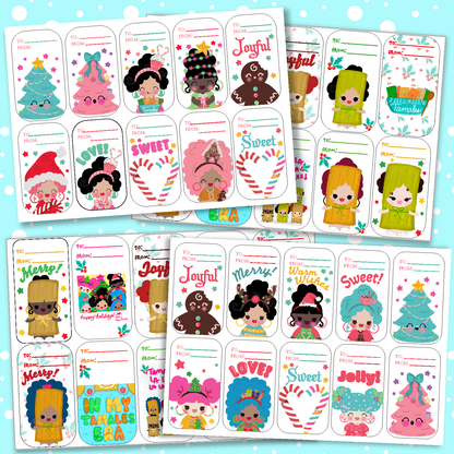 Mijas Holiday Gift Sticker Labels Set