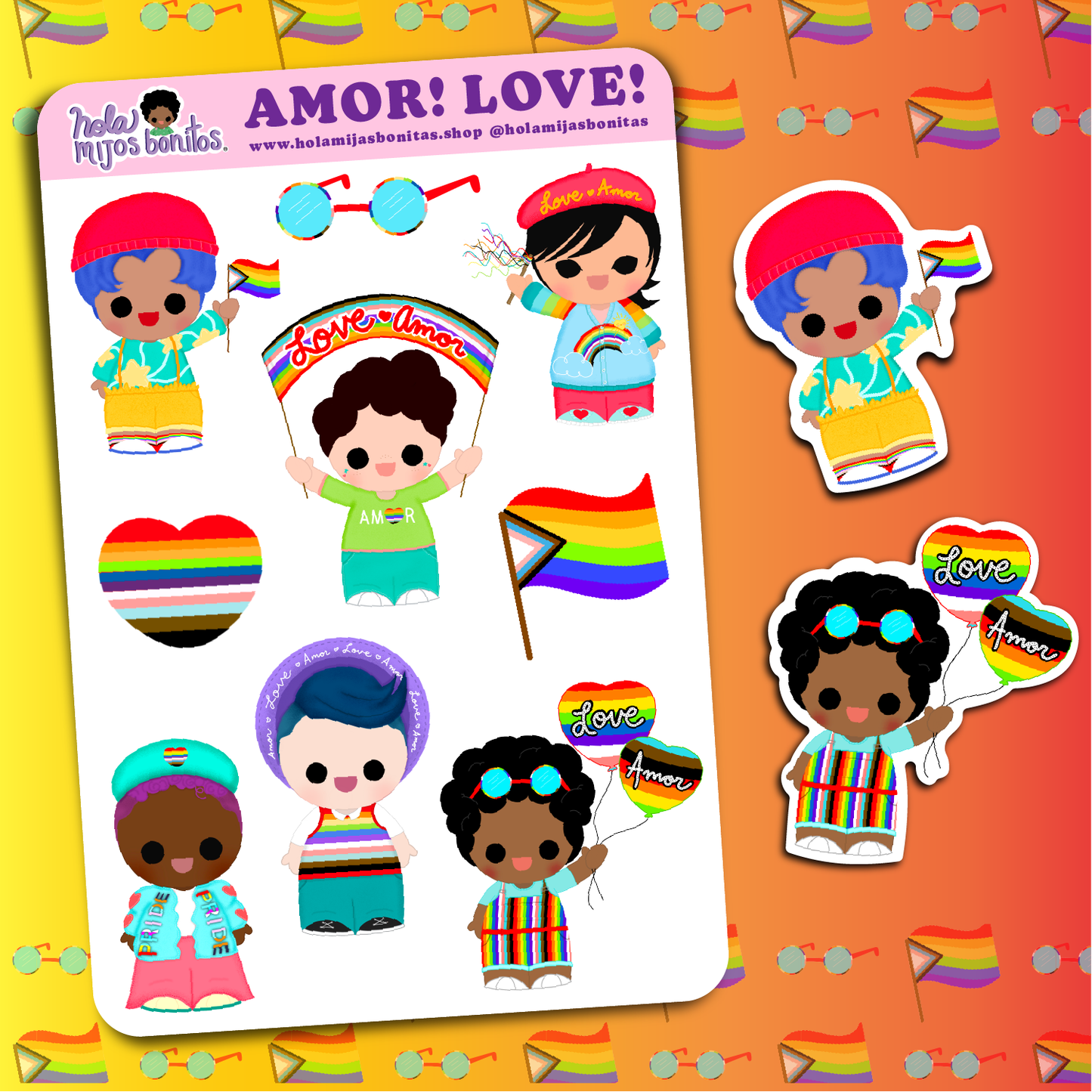 Mijos PRIDE (BIG) Sticker Sheet