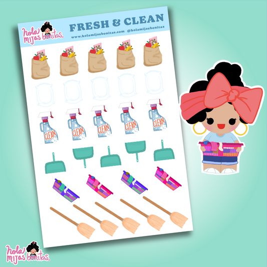 Fresh & Clean Mijas Small Assets Sticker Sheet