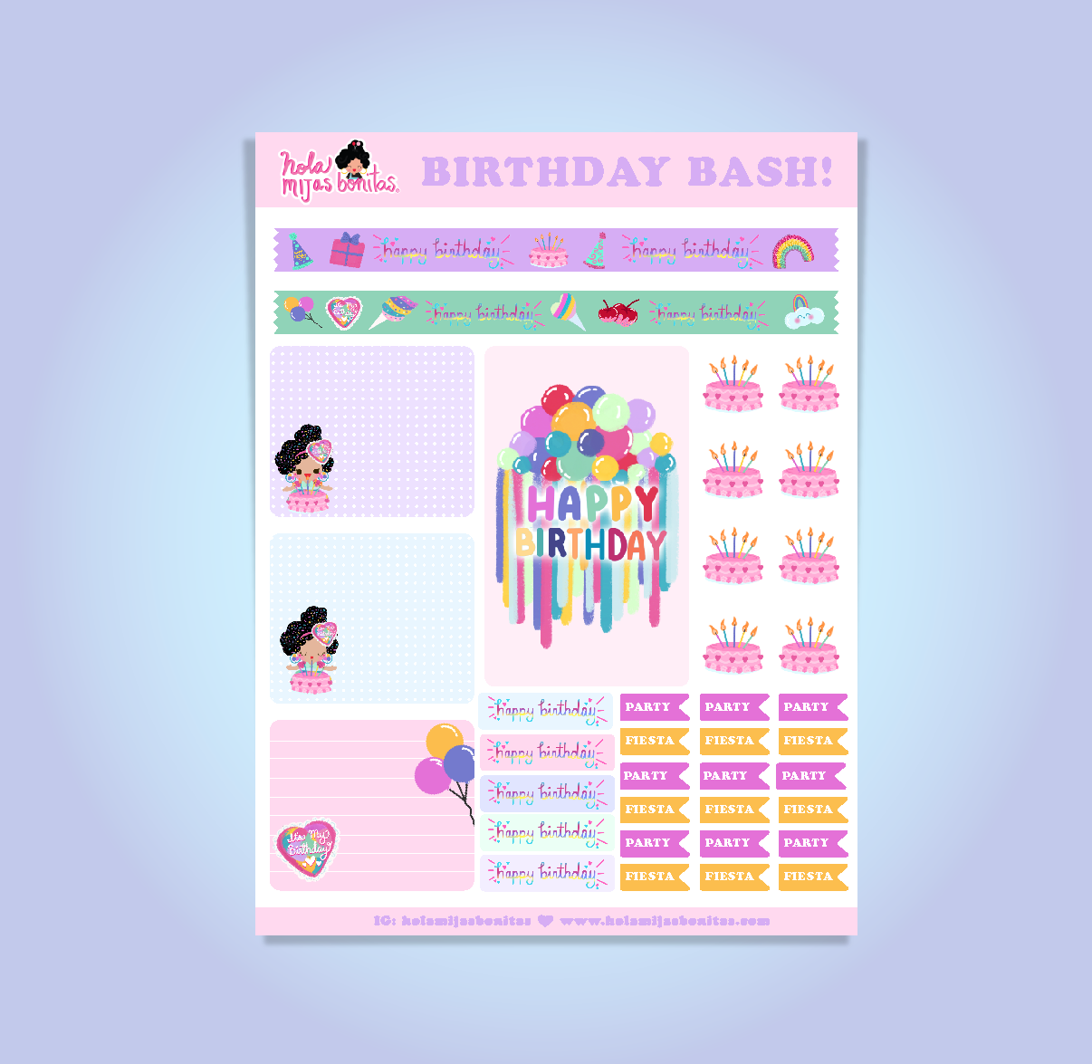 HMB BIRTHDAY REMINDER PLANNER STICKER – Hola Mijas Bonitas