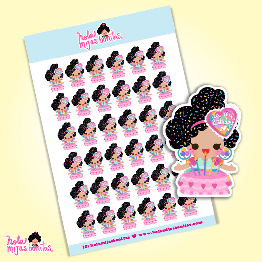 HMB BIRTHDAY BLOW THE CANDLES SMALL STICKERS SHEET