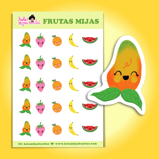 FRUTAS FRIENDS (SMALL) Sticker Sheet