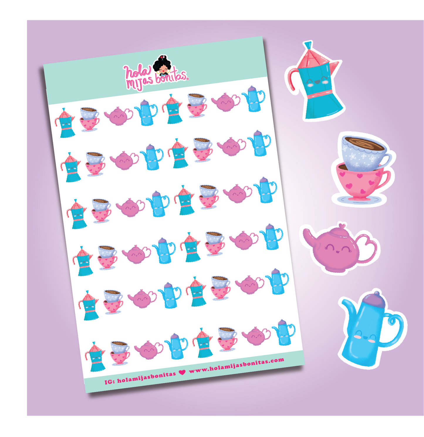 Mijas Tea Party Small Sticker Sheet