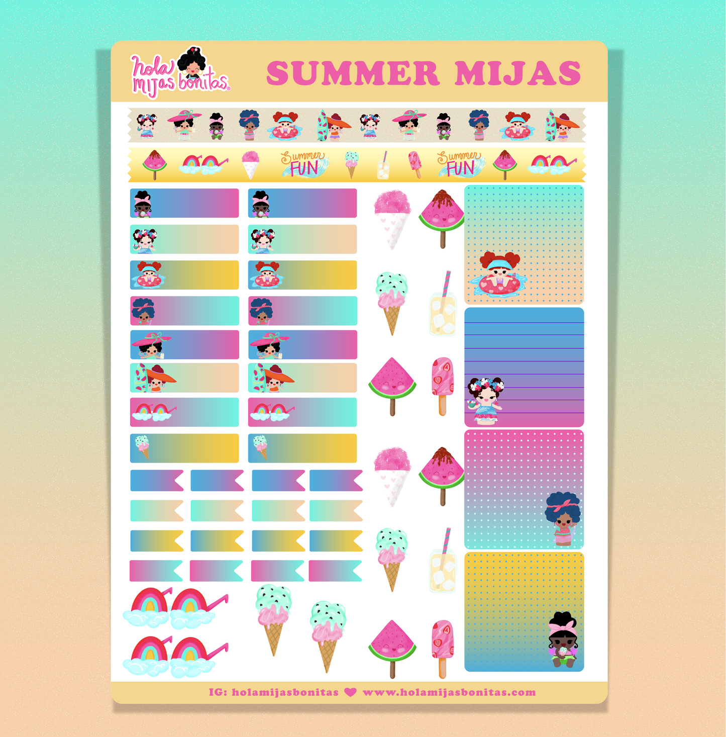 Summer Mijas Big Size Planner Sheet