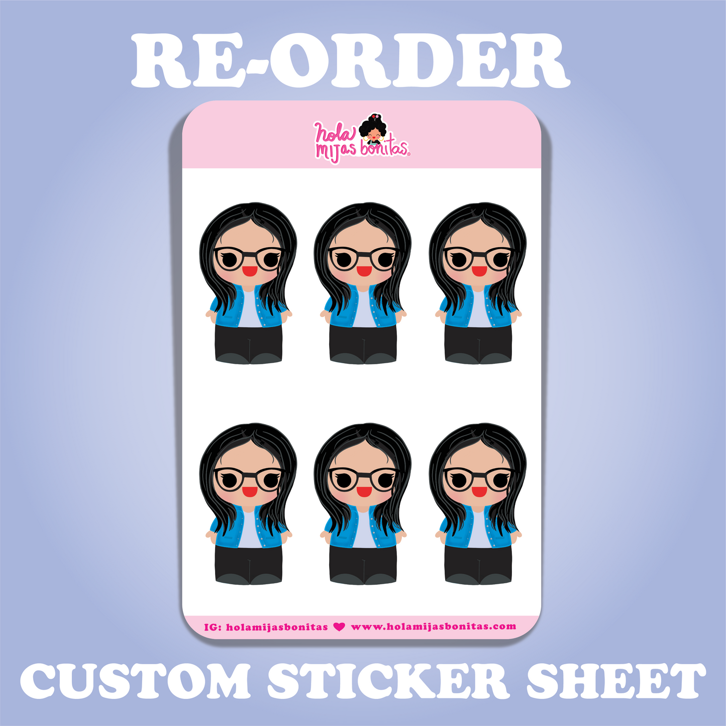 Re-Order Custom Mijas Sticker Sheet