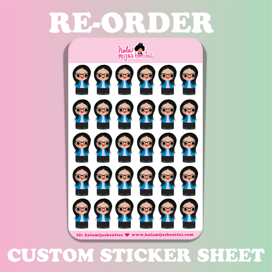 Re-Order Custom Mijas Sticker Sheet
