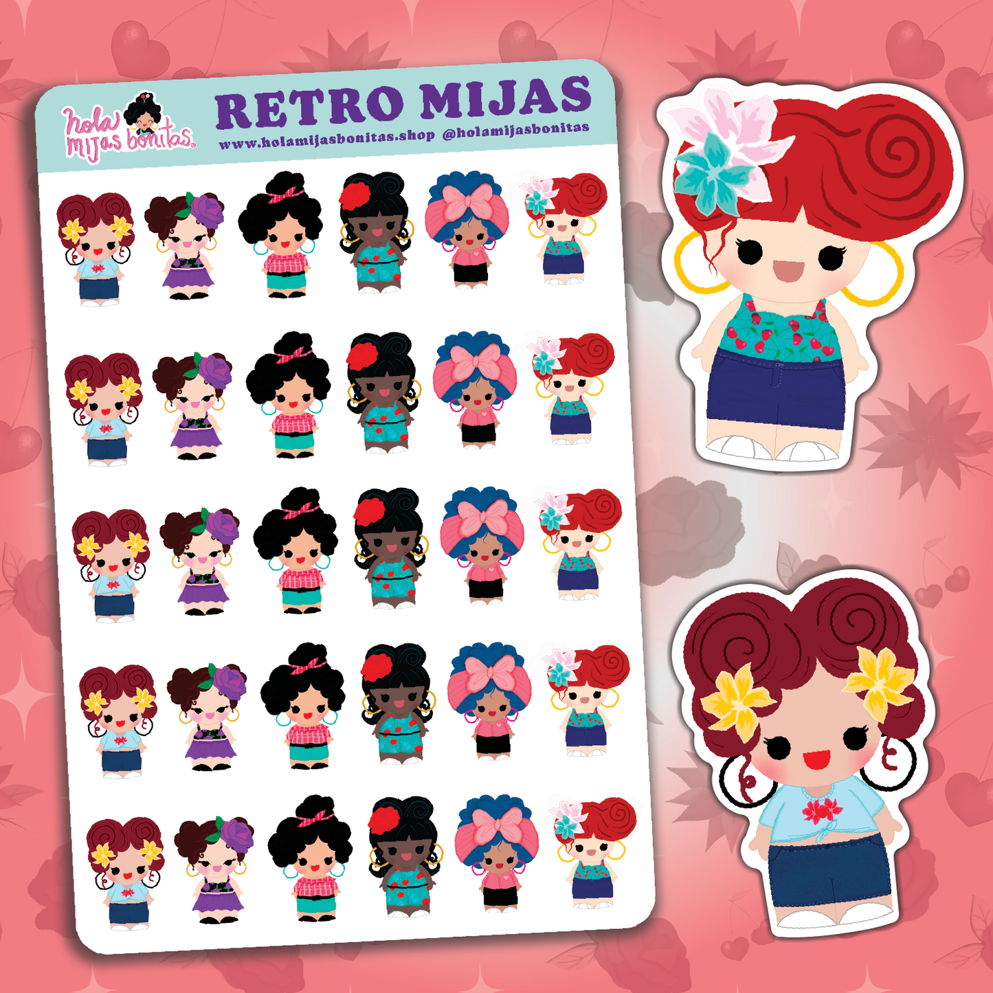 Copy of Retro Mijas Small Sticker Sheet