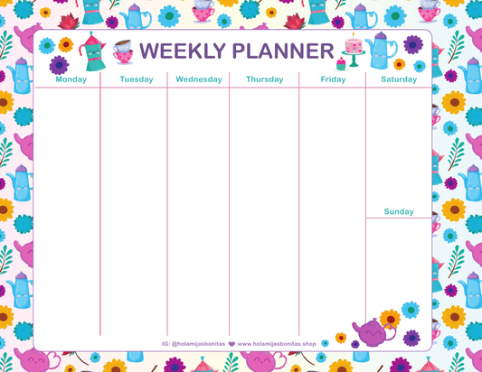 MIjAS TEA PARTY CAFECITO WEEKLY SCHEDULE