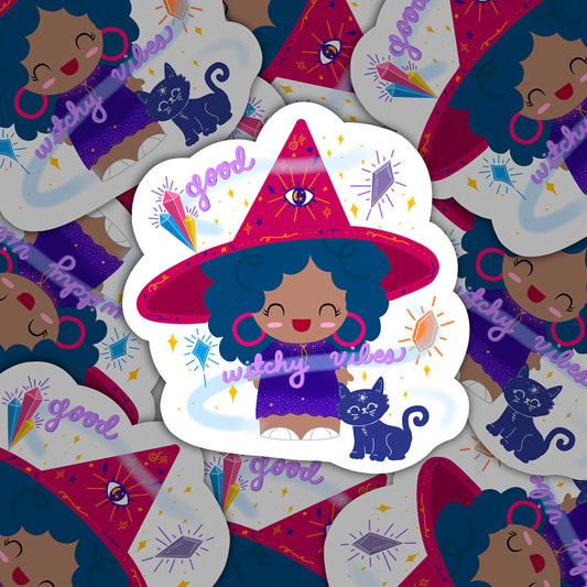 Good Witchy Vibes Rosa Sticker